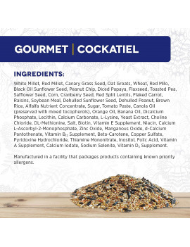 HARI Gourmet Premium Seed Mix For Cockatiels - 1.13 kg (2.5 lb) $14.68