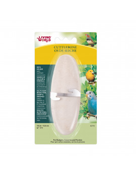 Living World Cuttlebone with Holder - Small - 12.5 cm (5in) $3.94