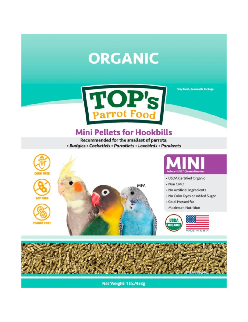 TOP's Totally Organic Mini Pellets for Parrots (1lb) $15.81