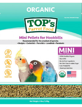 TOP's Totally Organic Mini Pellets for Parrots (4lb) $39.54