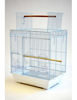 Petite cage à oiseaux carrée avec fonction supérieure ouverte