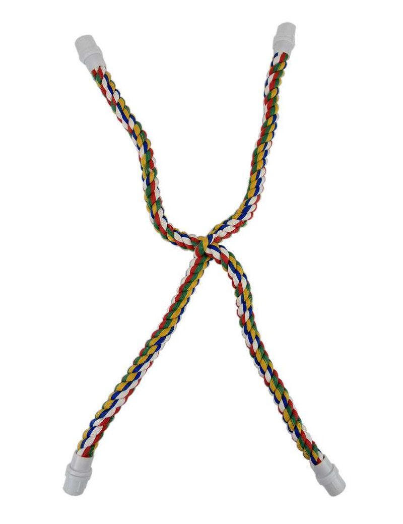 Rainbow Cross Cotton Rope Parrot Perch (Medium) $13.55