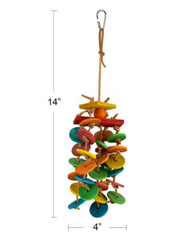 Spinning Falls Leather Parrot Toy $12.42