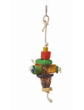 Mahogany Mini Natural Bird Toy with Sisal Rope $11.29