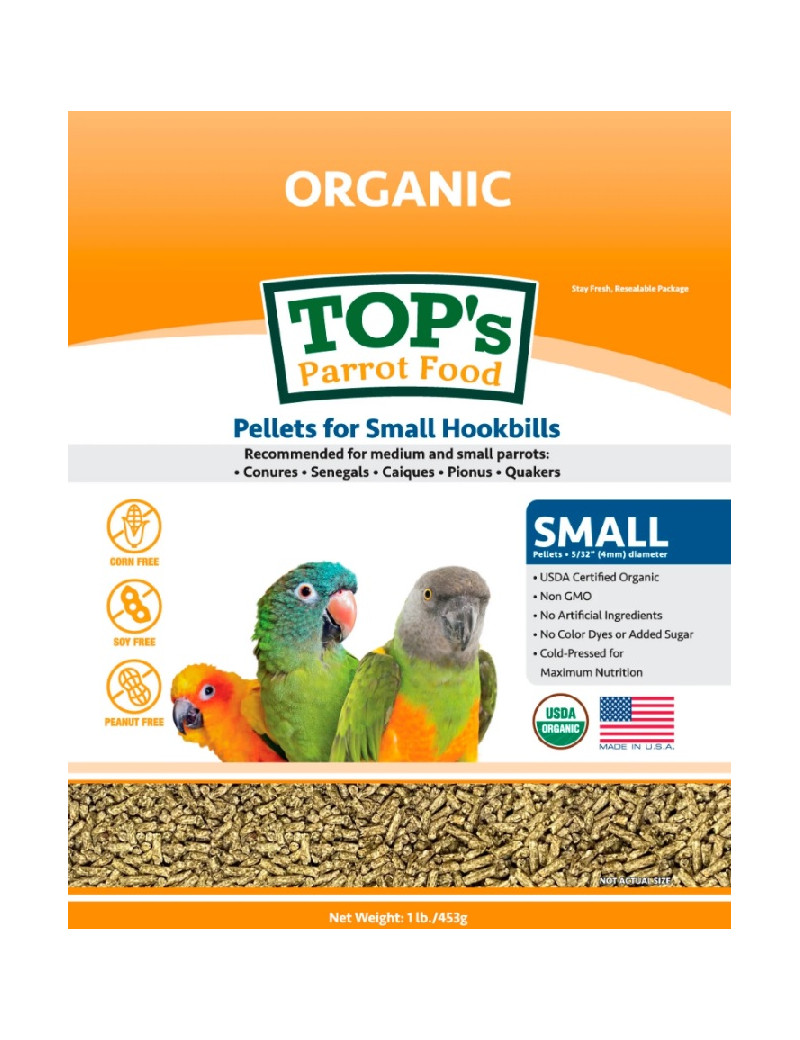 TOP's Totally Organic Small Parrot Pellet (12oz) $15.81