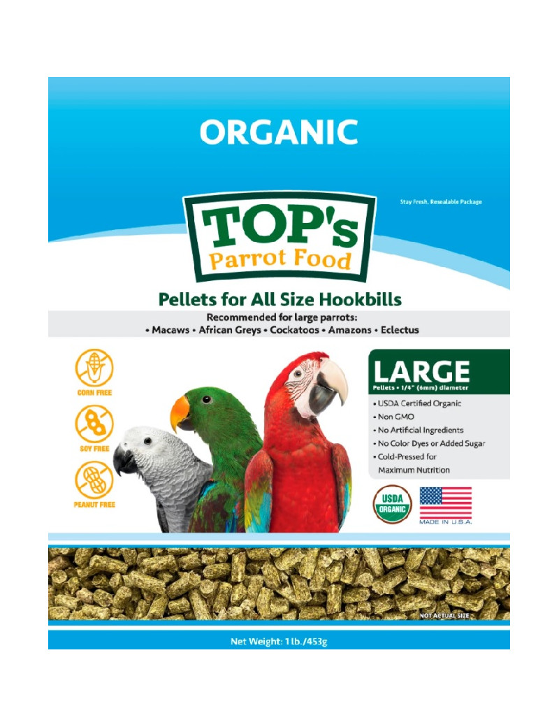 TOP's Totally Organic All Size Parrot Pellet 4lb $39.54