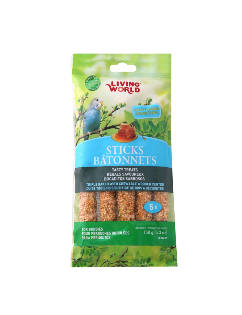 Living World Honey Sticks for Budgies (5pcs) $9.03