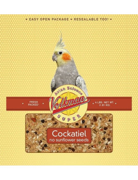 Avian Science Super Cockatiel No Sunflower 4lb $27.11
