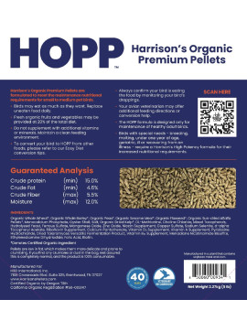 Harrison’s Organic Premium Pellets (1lb) $15.81