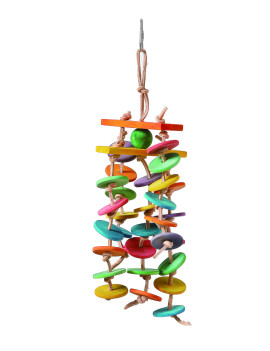 Spinning Falls Leather Parrot Toy $12.42