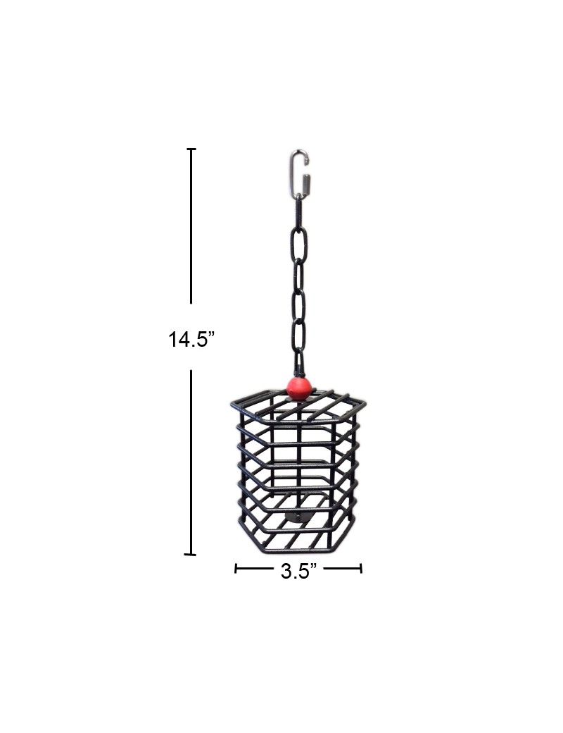 Metal Fillable Foraging Feeder & Treat Cage for Parrot $22.59