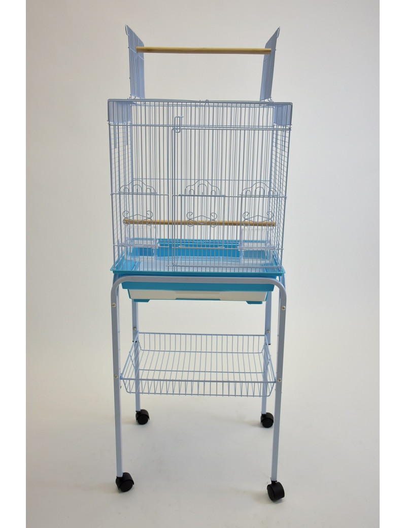 Small Open Top Bird Cage with Rolling Stand