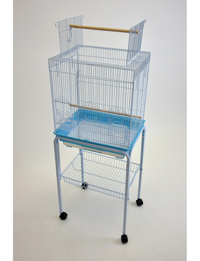 Small Open Top Bird Cage with Rolling Stand