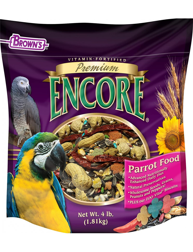Brown's Encore Premium Parrot Bird Food (4 lb) $29.37