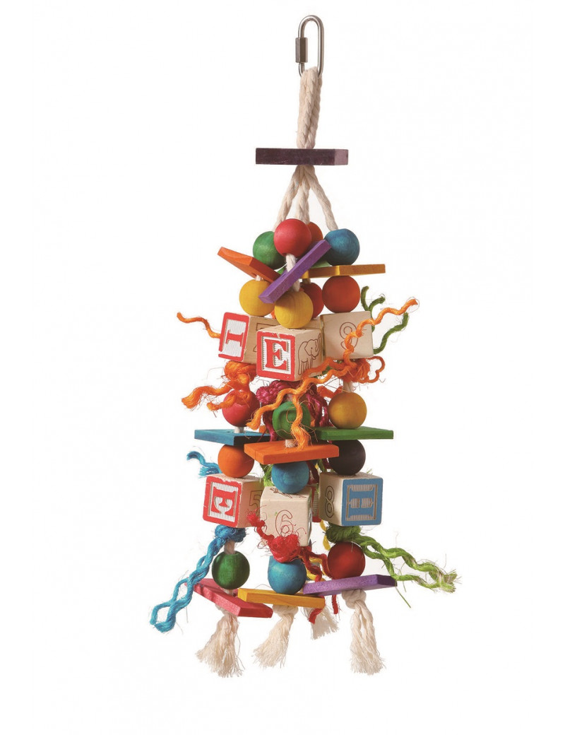 Parrot Bird Toy with ABC wood Blocks $16.94