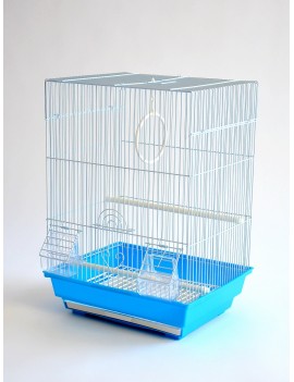 Square Flat Top Small Bird Cage with Outside Feeders $39.54