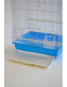 Square Flat Top Small Bird Cage with Outside Feeders $39.54