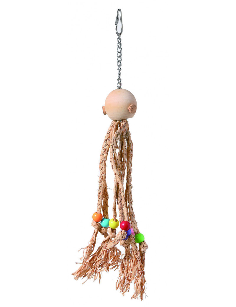 Octopus Shaped Bird Toy with Braided Corn Husk $13.55