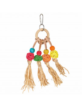 Natural Parrot Preening Toy with Wicker Balls $13.55