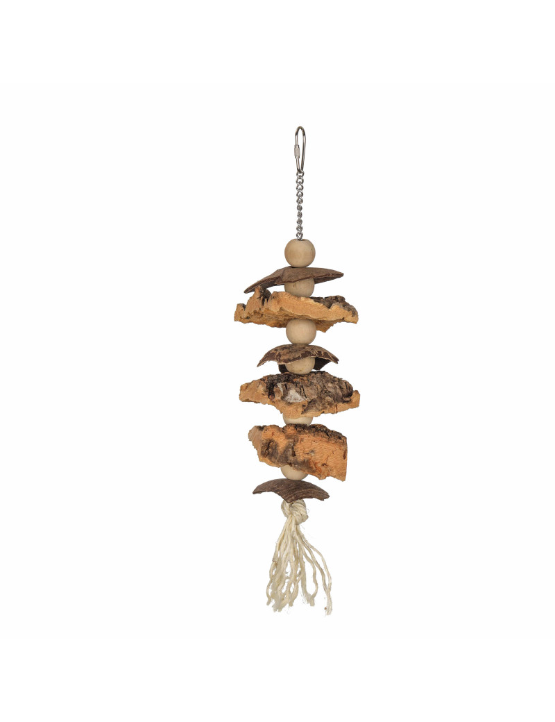 Natural Cork Wood Parrot Kabob Toy $16.94