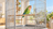 Peach-faced lovebird on a cage perch above a feeder-access door