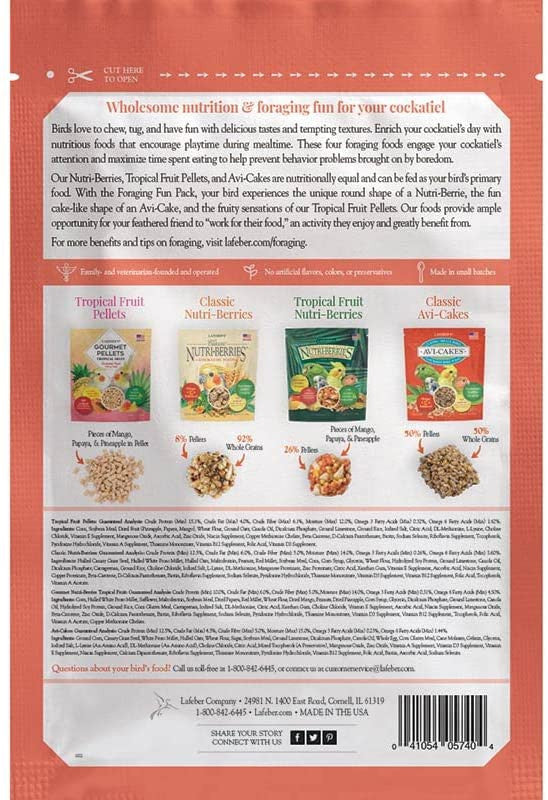 Lafeber Foraging Fun Packs for Cockatiel (5oz) $15.81