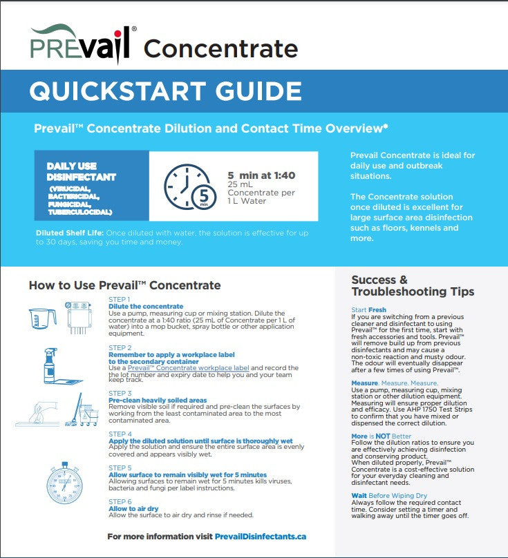 Prevail™ Concentrated Veterinary Disinfectant (3.78L) $124.29