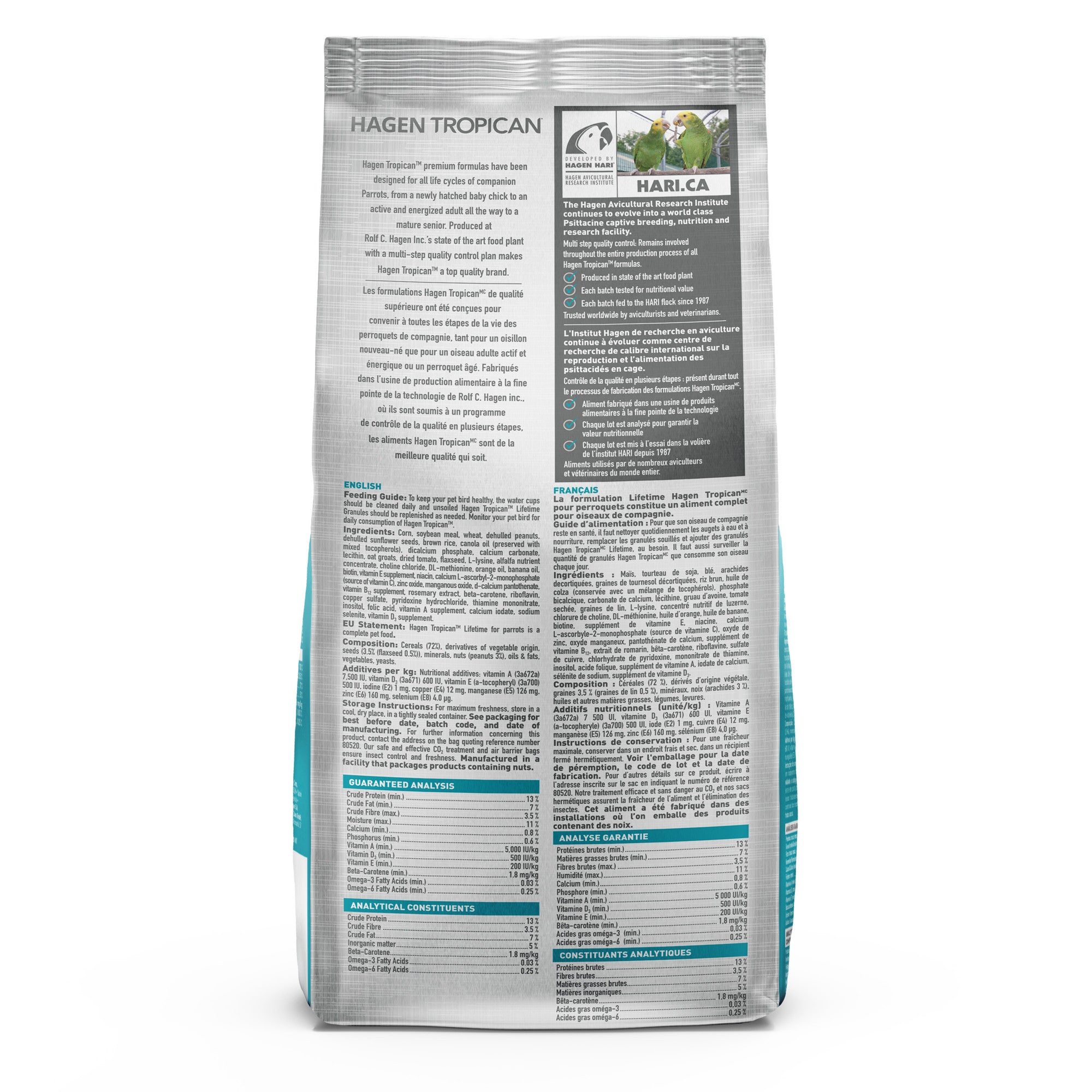 Hagen Tropican Lifetime Formula Granules for Cockatiels - 820 g (1.8 lb) $14.68