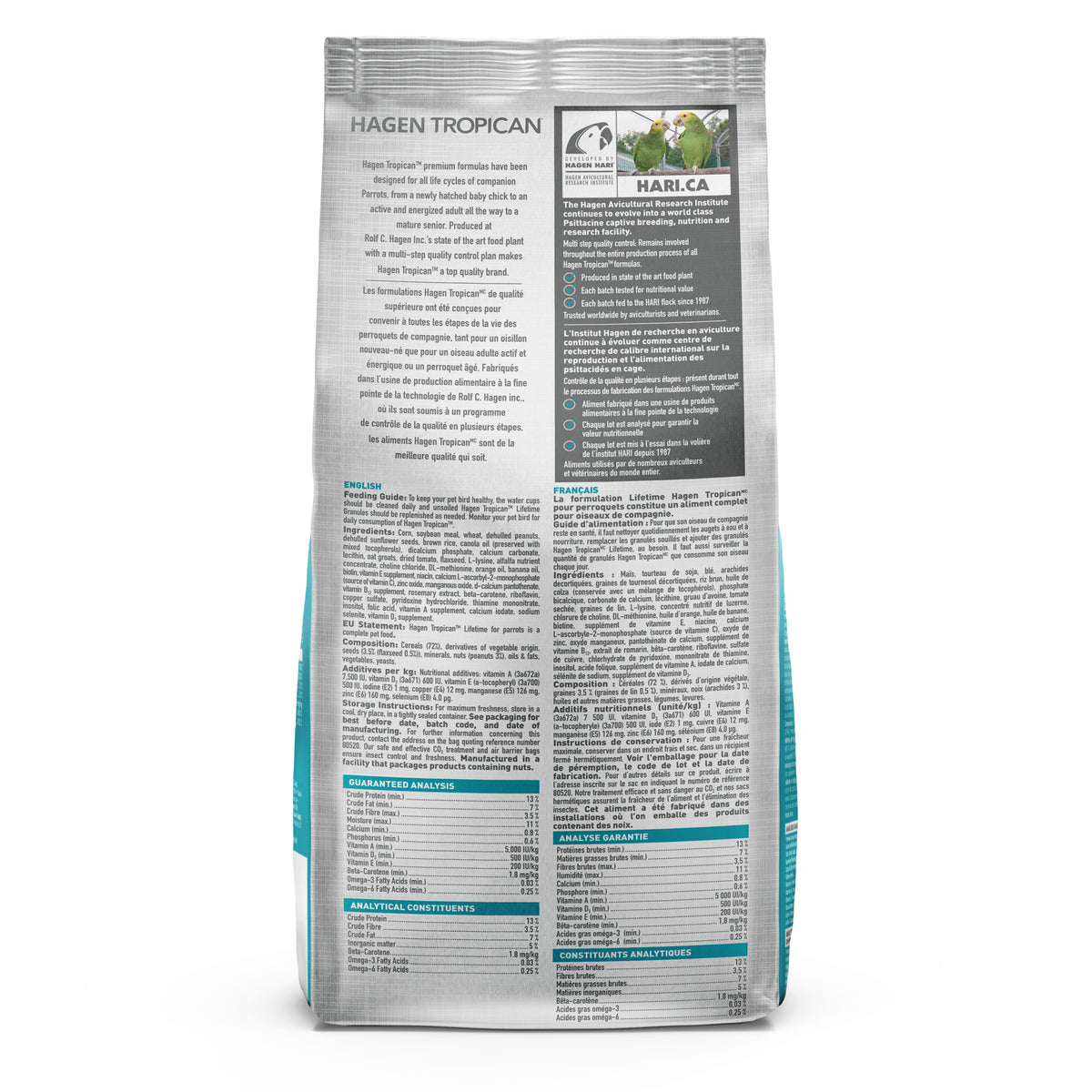 Hagen Tropican Lifetime Formula Granules for Cockatiels - 820 g (1.8 lb) $14.68