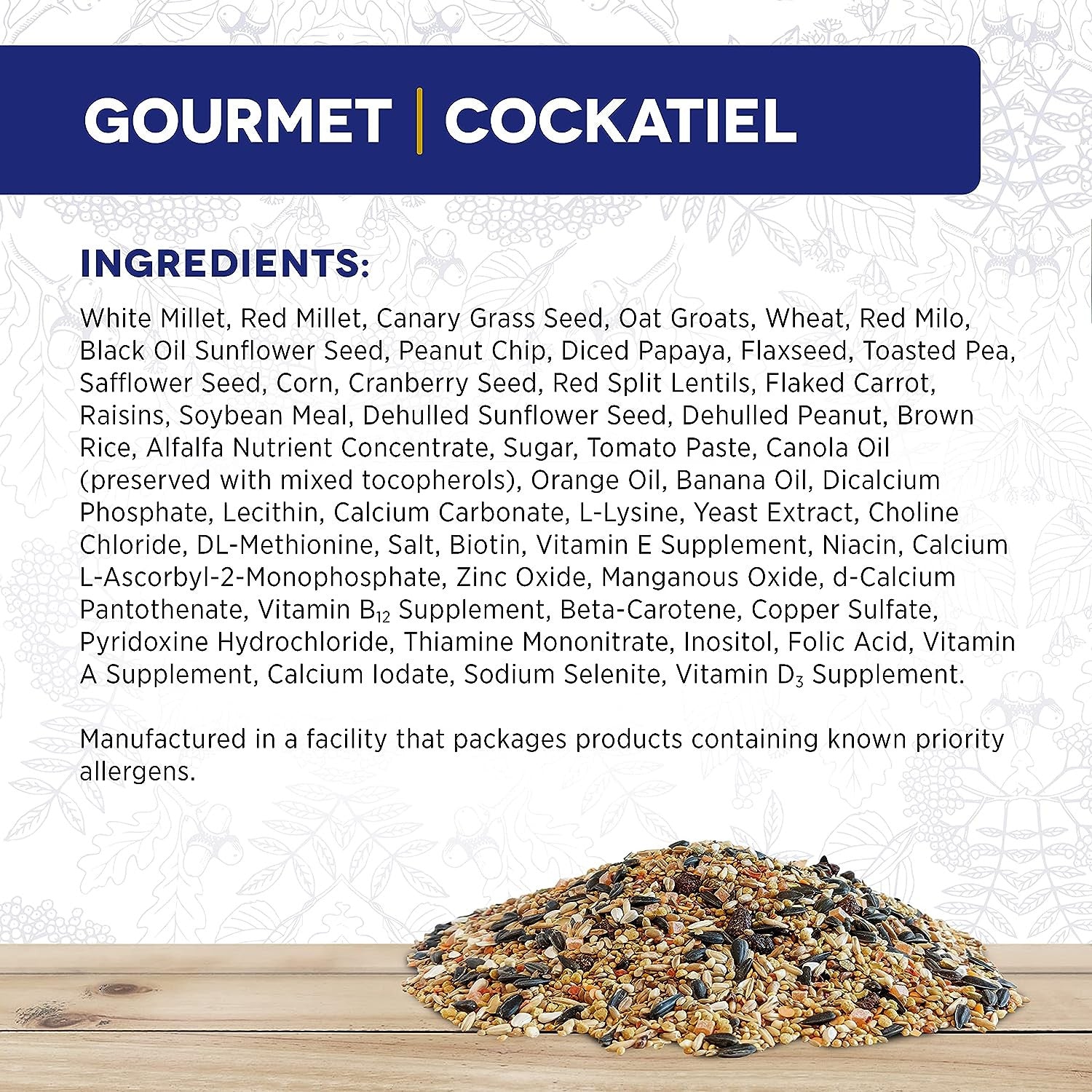 HARI Gourmet Premium Seed Mix For Cockatiels - 1.13 kg (2.5 lb) $14.68