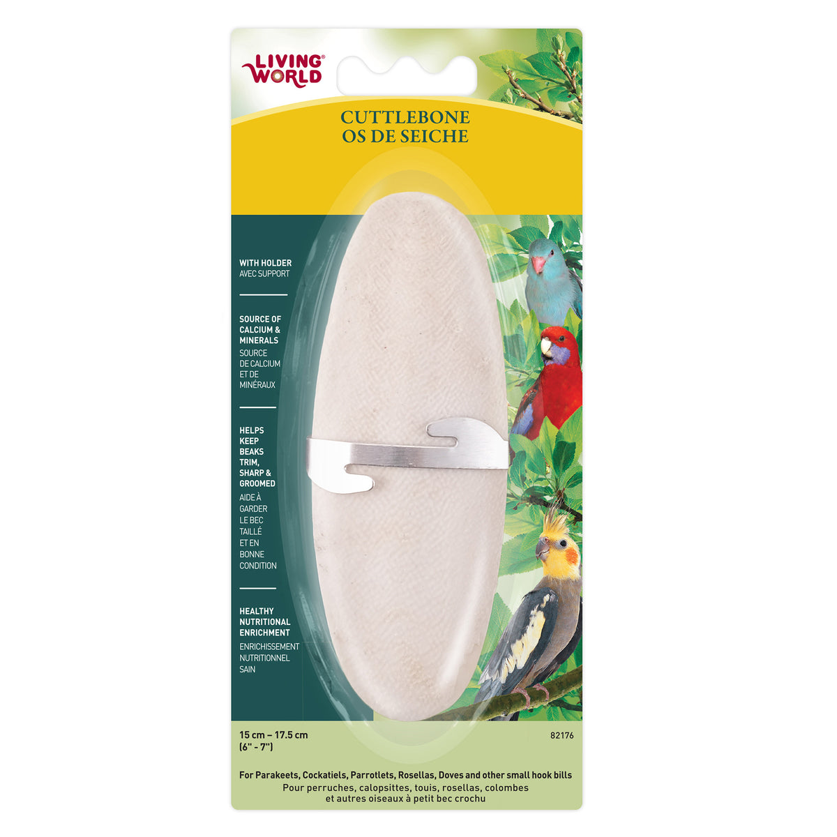Living World Cuttlebone with Holder - Large - 15 - 18 cm (6in - 7in) $6.77