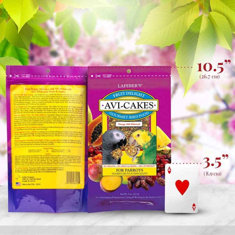 Lafeber Fruit Delight Avi-Cakes for Parrots 8oz $14.68