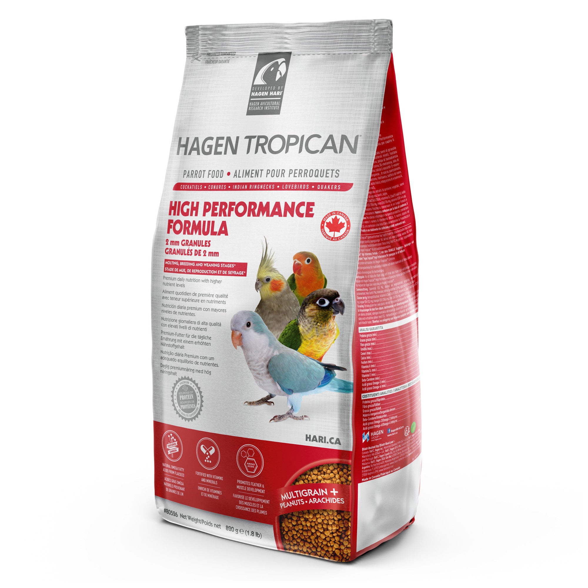 Tropican High Performance Granules for Cockatiels - 820 g (1.8 lb) $14.68