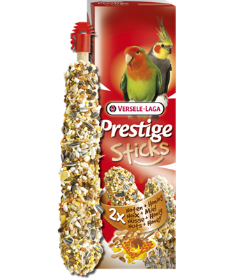 Prestige Treat Stick with Nuts and Honey for Large Parakeets (2x70G) $10.16