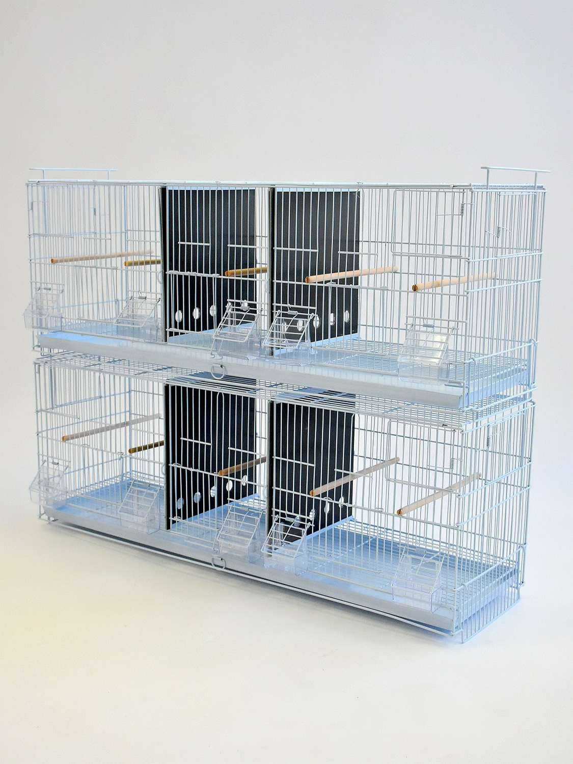 38" Triple-Compartment Stacked Finch Canary Breeding Cage (set of 2 cages) $224.87