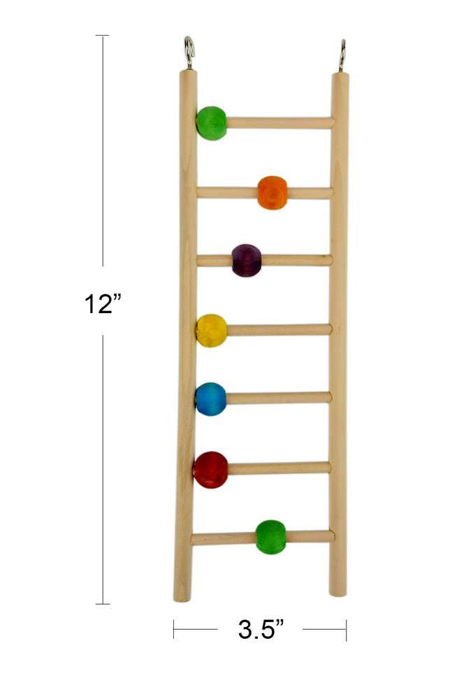 Wooden Bird Ladder with Beads 7 Steps $5.64