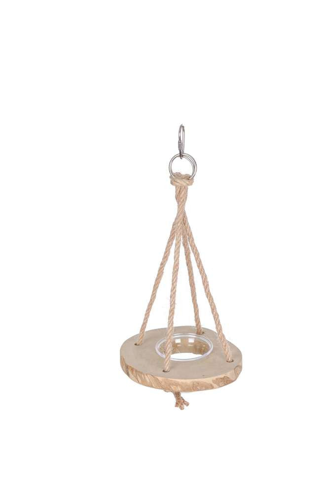 Hanging Java Wood Hammock with Feeder $9.03