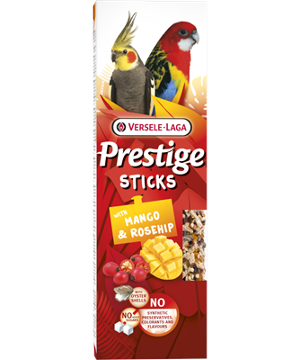 Prestige Treat Sticks for Parrots with Mango & Rosehip $10.16