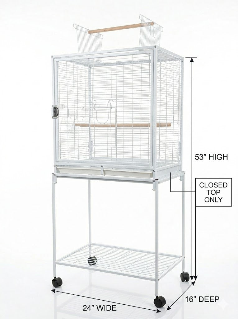24x16 Open Top Parrot Cage with Rolling Stand $299.45