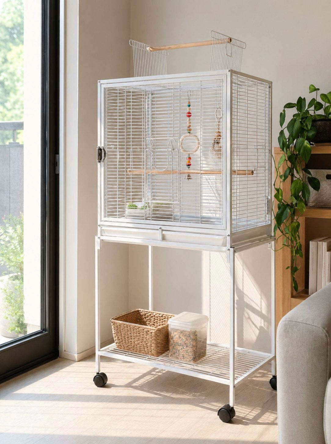 24x16 Open Top Parrot Cage with Rolling Stand $299.45
