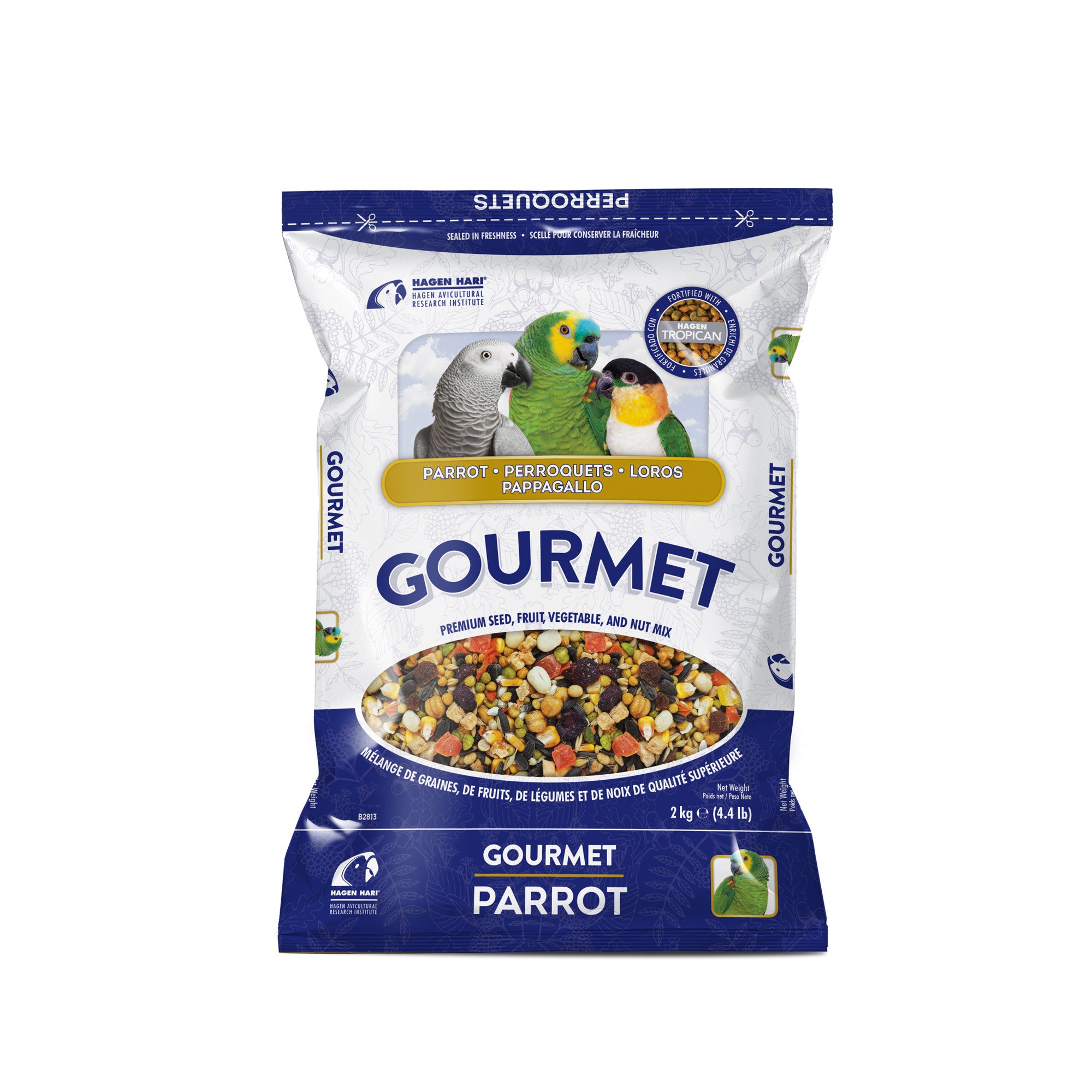 HARI Gourmet Premium Seed Mix for Parrots - 2 kg (4.4 lb) $32.76