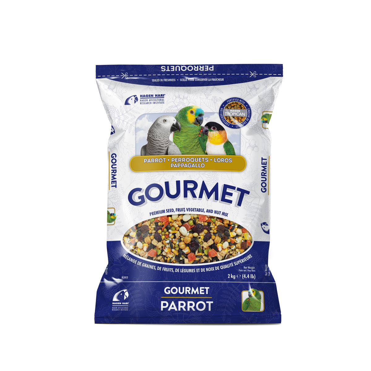 HARI Gourmet Premium Seed Mix for Parrots - 2 kg (4.4 lb) $32.76