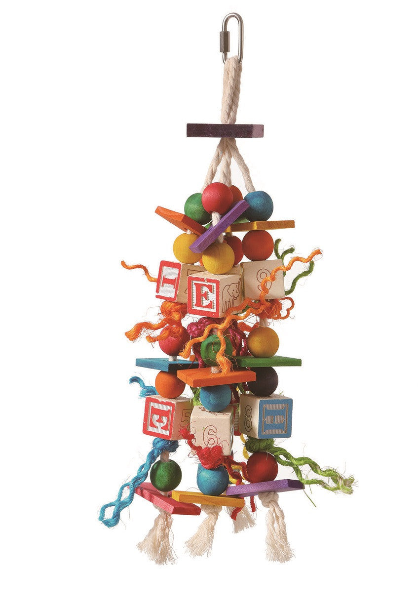 Parrot Bird Toy with ABC wood Blocks $16.94