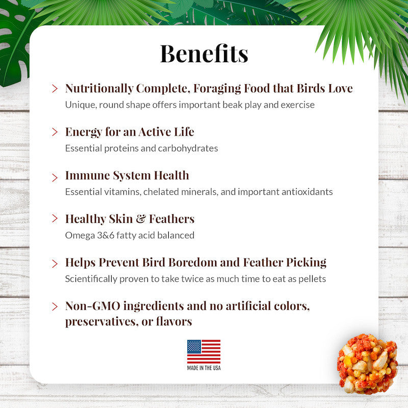 Lafeber's Tropical Fruit Nutri-Berries for Small Parrots 10oz $18.07