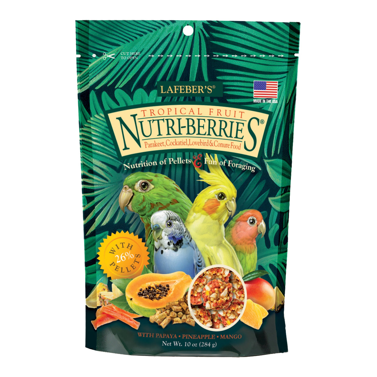 Lafeber's Tropical Fruit Nutri-Berries for Small Parrots 10oz $18.07