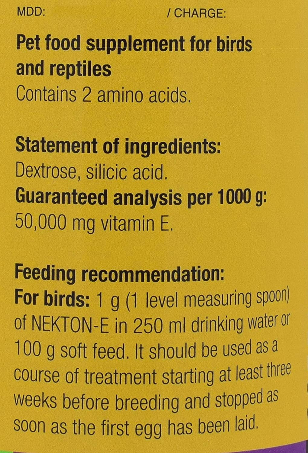 Nekton-E Vitamin E Compound For Breeding Birds & Reptiles (35g) $19.20