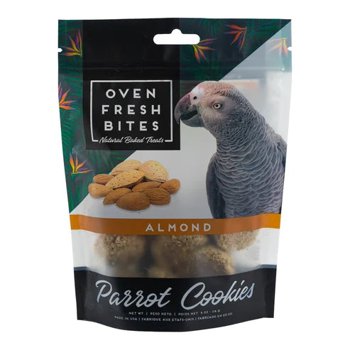 Biscuits pour perroquets Oven Fresh Bites saveur amande 4 oz