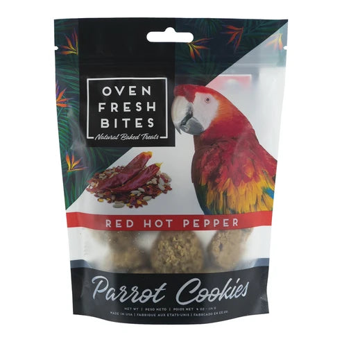 Biscuits rouges piquants pour perroquets Oven Fresh Bites 4 oz