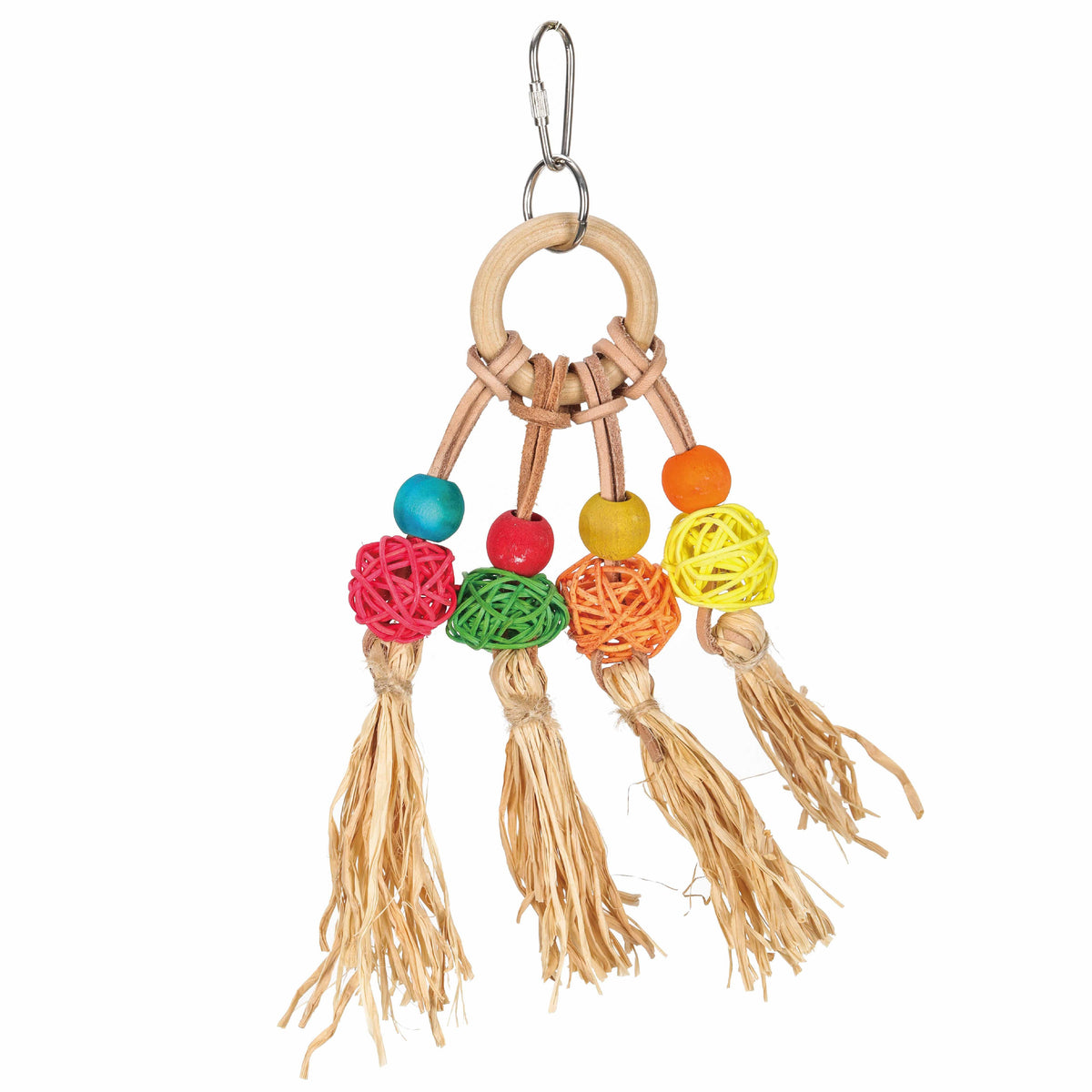 Natural Parrot Preening Toy with Wicker Balls $13.55