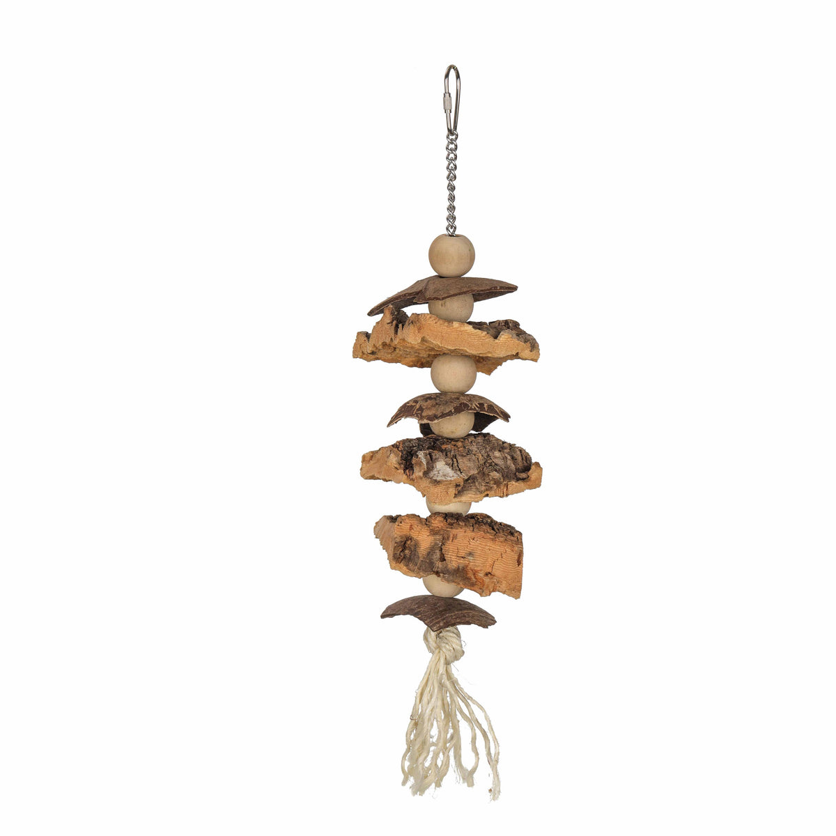 Natural Cork Wood Parrot Kabob Toy $16.94
